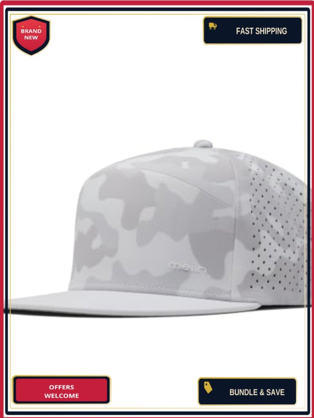 Lightweight Performance Snapback Hat with Bonded Seams